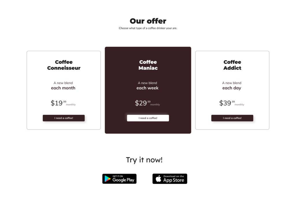 landing page offer
